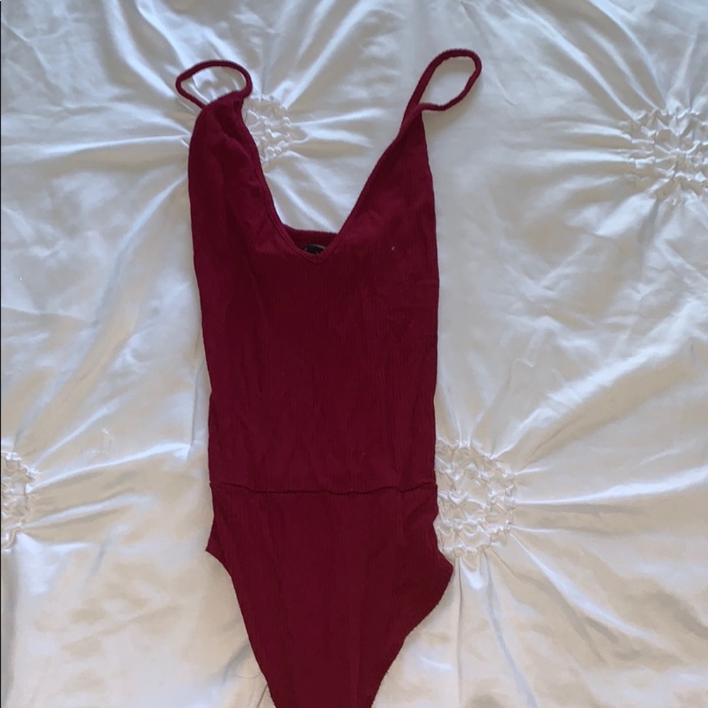 Burgundy Body Suit 🌸